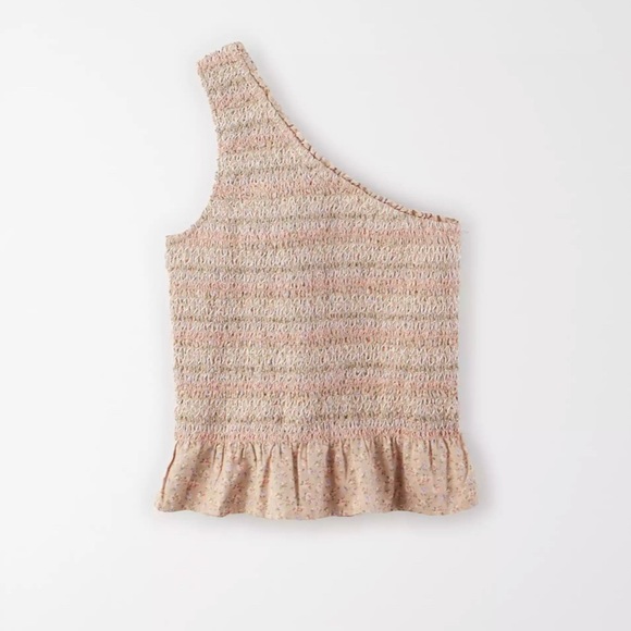 BRAND NEW! American Eagle Smocked One Shoulder Top - Picture 4 of 5